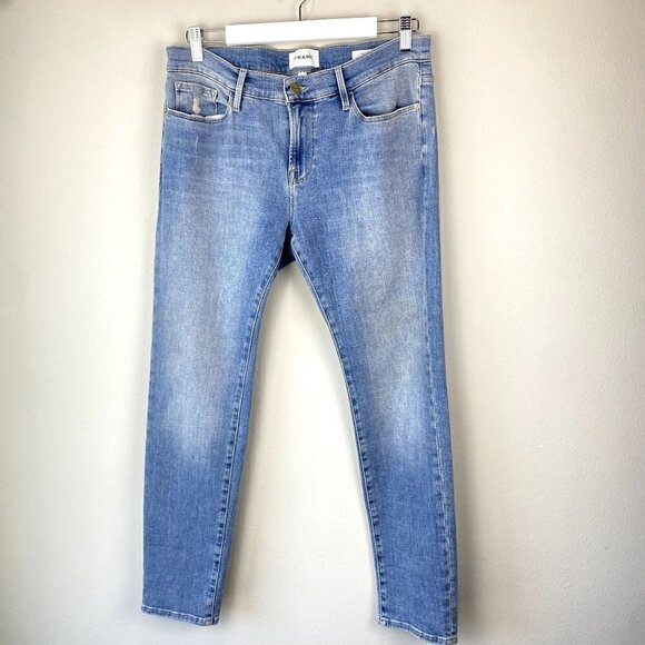 Frame Le Garcon Overturn Light Wash Jeans 28 - Picture 1 of 11